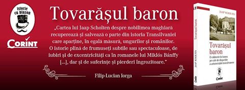 Jaap Scholten, autorul cărţii ,,Tovarăşul baron” apărută la Editura Corint vine la Gaudeamus 2015