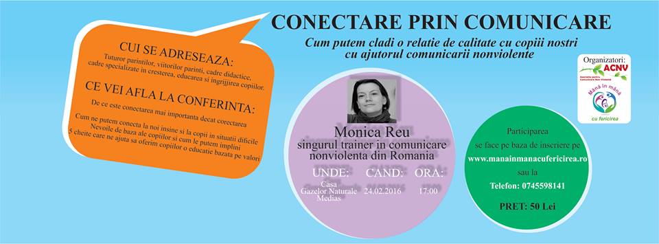 Conectarea prin comunicare: Grăbiți-vă să vă înscrieți ! Mai sunt doar 25% locuri !