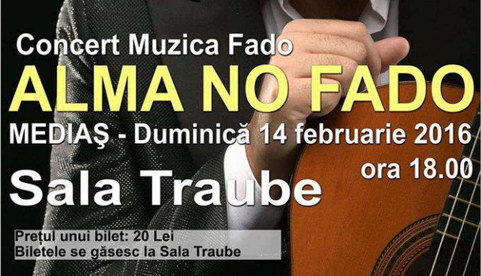 Ricardo Caria aduce muzica Fado la Mediaș în 14 februarie 2016